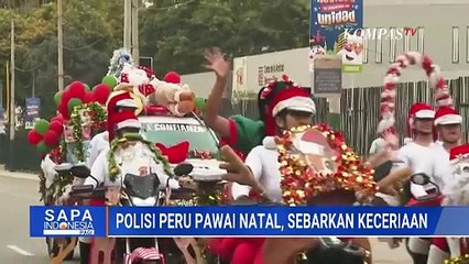 Meriah! Polisi Peru Gelar Parade Natal di Lima, Kenakan Kostum Sinterklas hingga Grinch