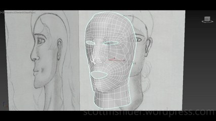 Flame: 3DS MAX Practice Polygon Modeling Head Model Video #25 (12-26-2025)