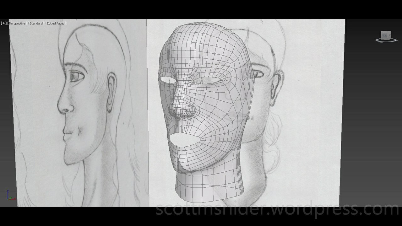Flame: 3DS MAX Practice Polygon Modeling Head Model Video #26 (12-26-2025)