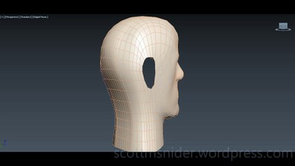 Flame: 3DS MAX Practice Polygon Modeling Head Model Video #29 (12-26-2025)