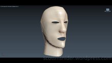 Flame: 3DS MAX Practice Polygon Modeling Head Model Video #30 (12-26-2025)