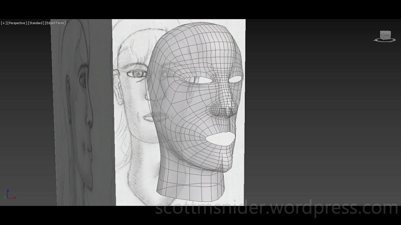 Flame: 3DS MAX Practice Polygon Modeling Head Model Video #31 (12-26-2025)