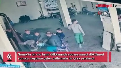 Bir anda alev topu yükseldi! Yanan sobaya dökülünce...