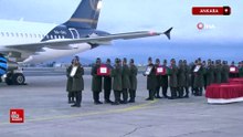 Ankara’da düşen uçakta hayatını kaybeden Libyalı askerler resmi törenle ülkelerine uğurlandı