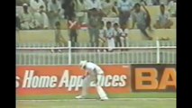 Wasim Akram Six to Neil Foster 4th Match, Sharjah, April 07, 1987, Sharjah Cup