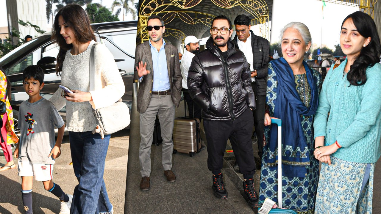Mumbai Airport: Aamir Khan, Imran Khan, Gauri Spratt & The Entire Khan Family Gets Snapped At The Mumbai Airport!