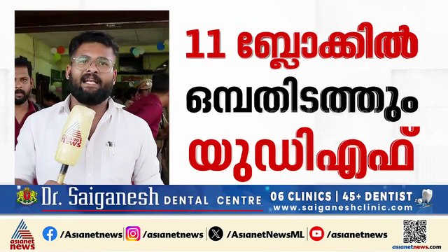 കോട്ടയത്ത് യുഡിഎഫിന് വൻ നേട്ടം; 11 ബ്ലോക്ക് പഞ്ചായത്തിൽ ഒമ്പതിടത്തും യുഡിഎഫ്