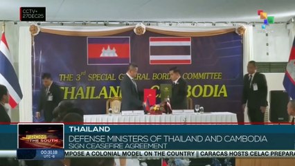 Thailand: Defense ministers of Thailand and Cambodia sign ceasefire agreement