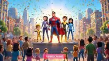A Super Family Saves the City 🦸‍♂️✨ | 3-Minute Animated Adventure