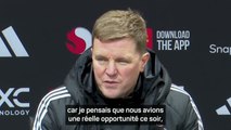 Newcastle - Howe après la défaite face à United : 