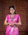 sobha Shetty looking beautiful and pink saree