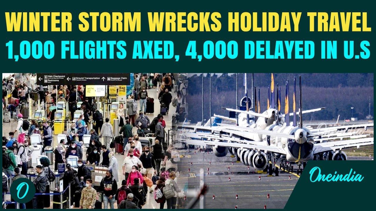 U.S. BREAKING: 1,000 Flights Canceled, 4,000 Delayed as Winter Storm WREAKS HAVOC on Holiday Travel