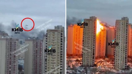 Attacco russo contro Kiev: droni e missili contro i grattacieli