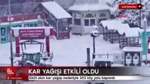 Kastamonu'da kar yağışı nedeniyle 202 köy yolu kapandı