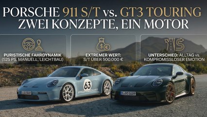 Porsche 911 GT3 Touring trifft 911 S/T: Alltag gegen Emotion?