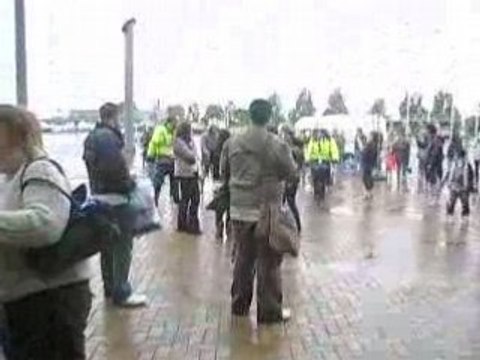 Danny arriving at Reading for Soccer Six 2008