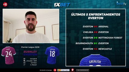 Burnley y Everton nos dejan estas cuotas