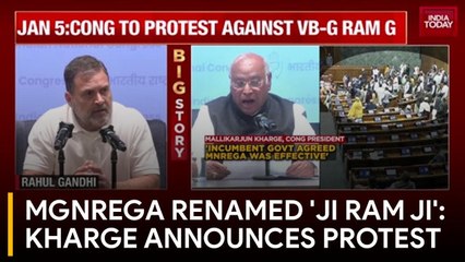Congress President Mallikarjun Kharge Announces Nationwide Protest From Jan 5 Against 'Ji Ram Ji' Bill