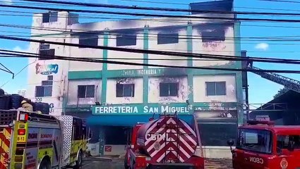 Así quedó la ferretería San Miguel tras incendio