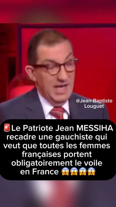 🚨Le Patriote Jean MESSIHA recadre une gauchiste qui veut que toutes les femmes françaises portent obligatoirement le voile en France 😱😱😱