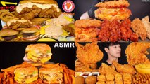 ASMR MUKBANG | CHEESEBURGER & KFC FRIED CHICKEN MUKBANG | ASMR EATING COMPILATION