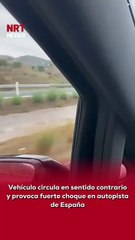 🚨🚗 Un vehículo que circulaba en dirección contraria por la autovía terminó estrellánd0se contra otro automóvil, en un hecho ocurrido en España.