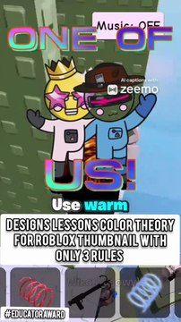 DESIGNS LESSONS COLOR 🌈 THEORY FOR ROBLOX THUMBNAIL WITH ONLY 3 RULES