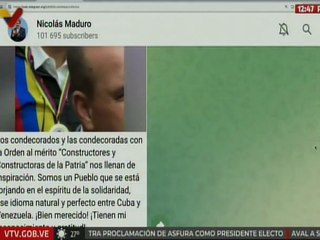 Jefe de Estado condecoró a la misión venezolana en Cuba con la Orden "Constructores de la Patria"