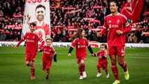 Virgil Van Dijk plays with Diogo Jota's children before Liverpool vs Wolves