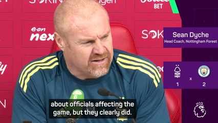 Dyche goes on incredible rant at officials after Man City defeat