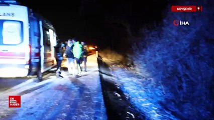 Nevşehir'de buzlanma kazaları da beraberinde getirdi