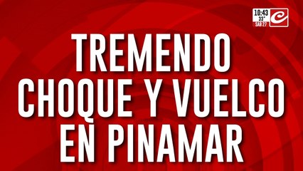 Tremendo choque en Pinamar: camioneta perdió el control y terminó volcada sobre los médanos