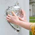 Unique approach to fixing wall holes in the city 🦖