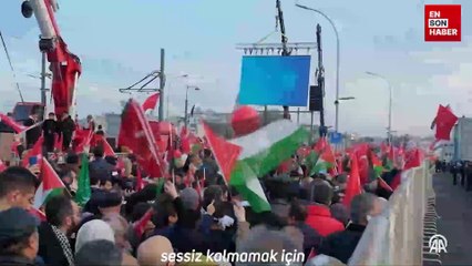 Galata Köprüsü'nde 1 Ocak'ta Filistin'e destek için binlerce kişi bir araya gelecek