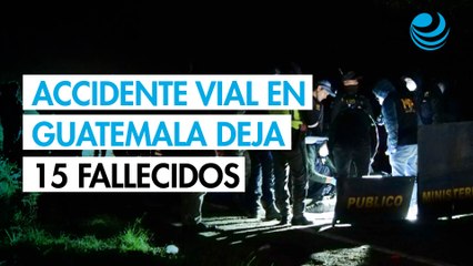 Al menos 15 muertos tras caer autobús en un barranco en Guatemala