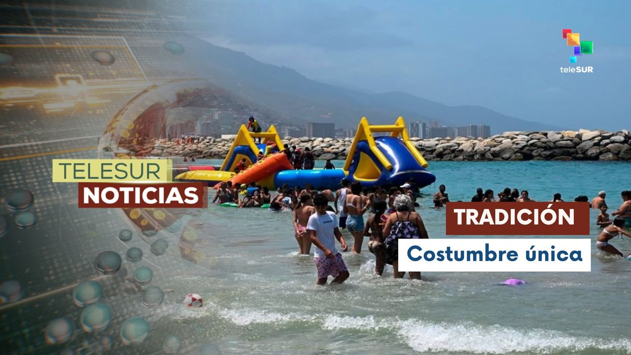 Familias venezolanas visitan playas tras celebraciones navideñas