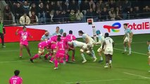 TOP 14 - Essai de Sergo ABRAMISHVILI (SFP) - Aviron Bayonnais - Stade Français Paris