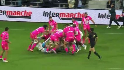 TOP 14 - Essai de Cheikh TIBERGHIEN (AB) - Aviron Bayonnais - Stade Français Paris