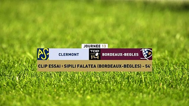 TOP 14 - Essai de Sipili FALATEA (UBB) - ASM Clermont - Union Bordeaux-Bègles