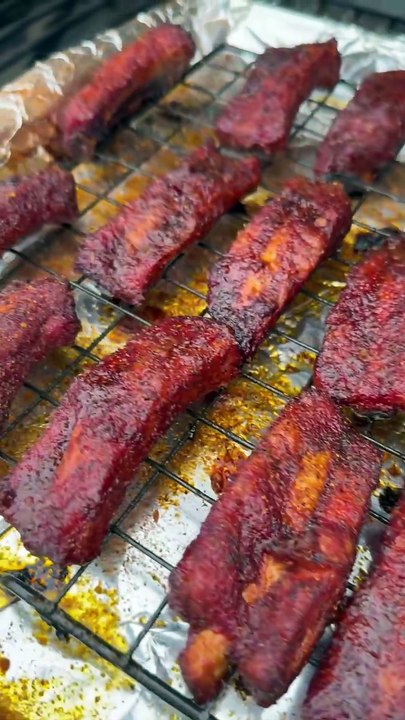 Smoked Buffalo Style Baby Back Ribs #babybackribs #ribs #buffalowings