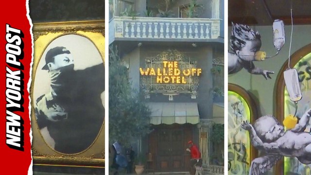 Banksy-themed West Bank hotel reopens for the first time since the start of the war in Gaza