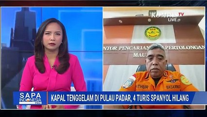 [FULL] Tim SAR Ungkap Kronologi Kapal Tenggelam di Pulau Padar, 4 Turis Spanyol Masih Hilang
