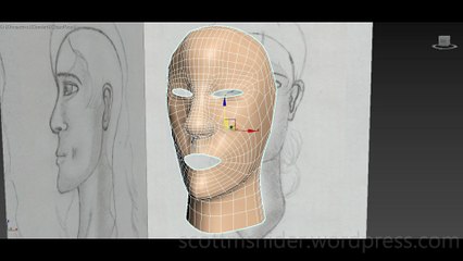 Flame: 3DS MAX Practice Polygon Modeling Head Model Video #41 (12-27-2025)