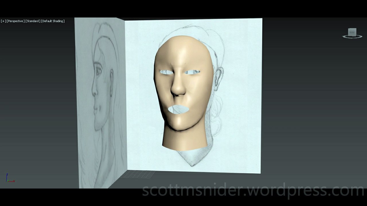 Flame: 3DS MAX Practice Polygon Modeling Head Model Video #52 (12-27-2025)