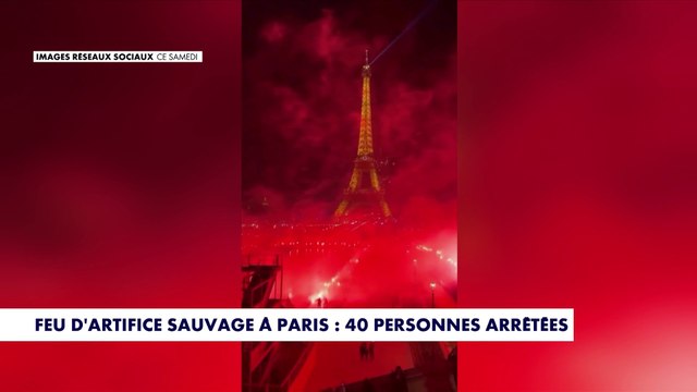 Feu d’artifice sauvage à la Tour Eiffel : 40 personnes interpellées