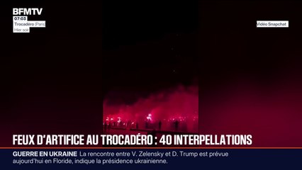 40 personnes interpellées après avoir tiré des feux d'artifice et des fumigènes près de la place du Trocadéro