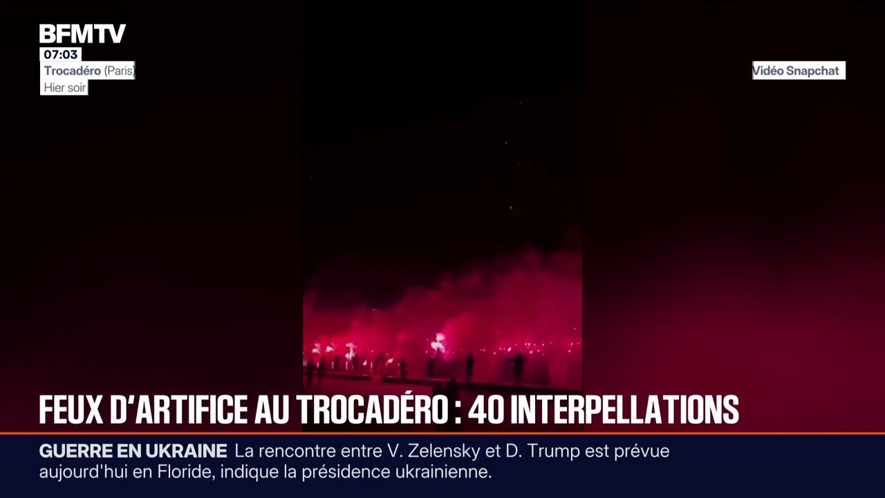 40 personnes interpellées après avoir tiré des feux d'artifice et des fumigènes près de la place du Trocadéro
