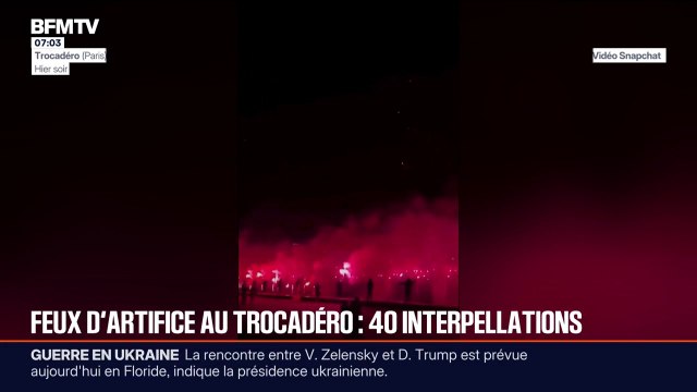 40 personnes interpellées après avoir tiré des feux d'artifice et des fumigènes près de la place du Trocadéro