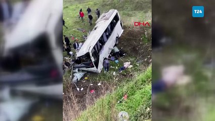 Esenyurt'ta işçileri taşıyan otobüs şarampole yuvarlandı: Ölü sayısı 5'e yükseldi, 2’si ağır 6 yaralı!