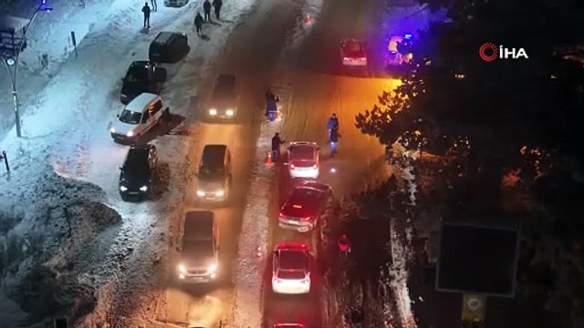 Uludağ beyaza büründü! Jandarmadan sıkı denetim